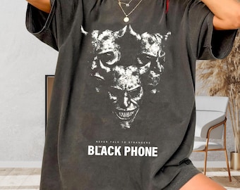 The Black Phone Movie T-Shirt Vintage Horror Tee, Retro Graphic Shirt, Comfort Colors 1717 Unisex Horror Movie Tee