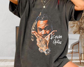 Kevin Gates Big Face Shirt, Vintage Rap Graphic Tee, Comfort Colors 1717 Oversized Hip Hop T-Shirt