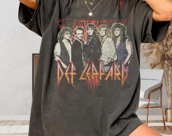 Retro Def Leppard Shirt, Vintage Rock Band Tee, Def Leppard Graphic T-Shirt, Classic 80s Rock Unisex Tee, Comfort Colors 1717