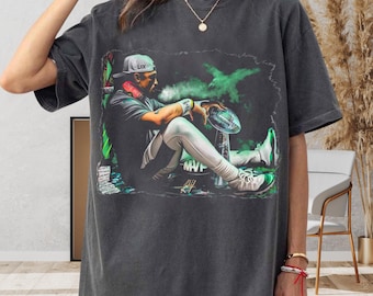 Jalen Hurts Victory Cigar Graphic T-Shirt – Football Champion Tee on Comfort Colors 1717, Vintage Sports Fan Unisex Shirt