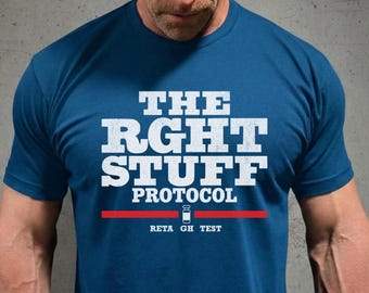 Das RGHT Stuff Protokol Reta GH Test Pepe T-Shirt Fitness Wissenschaft Parodie T-Shirt der nächsten Stufe weich ausgestattet Fitness-Enthusiast Geschenk