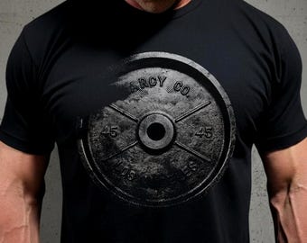 Vintage Deep Dish 45lb Plate Shirt Old School Bodytraining klassisch Eisen Gym Shirt Kraftdreigelenke Gym Ratte Tee Retro Langhantel Tee