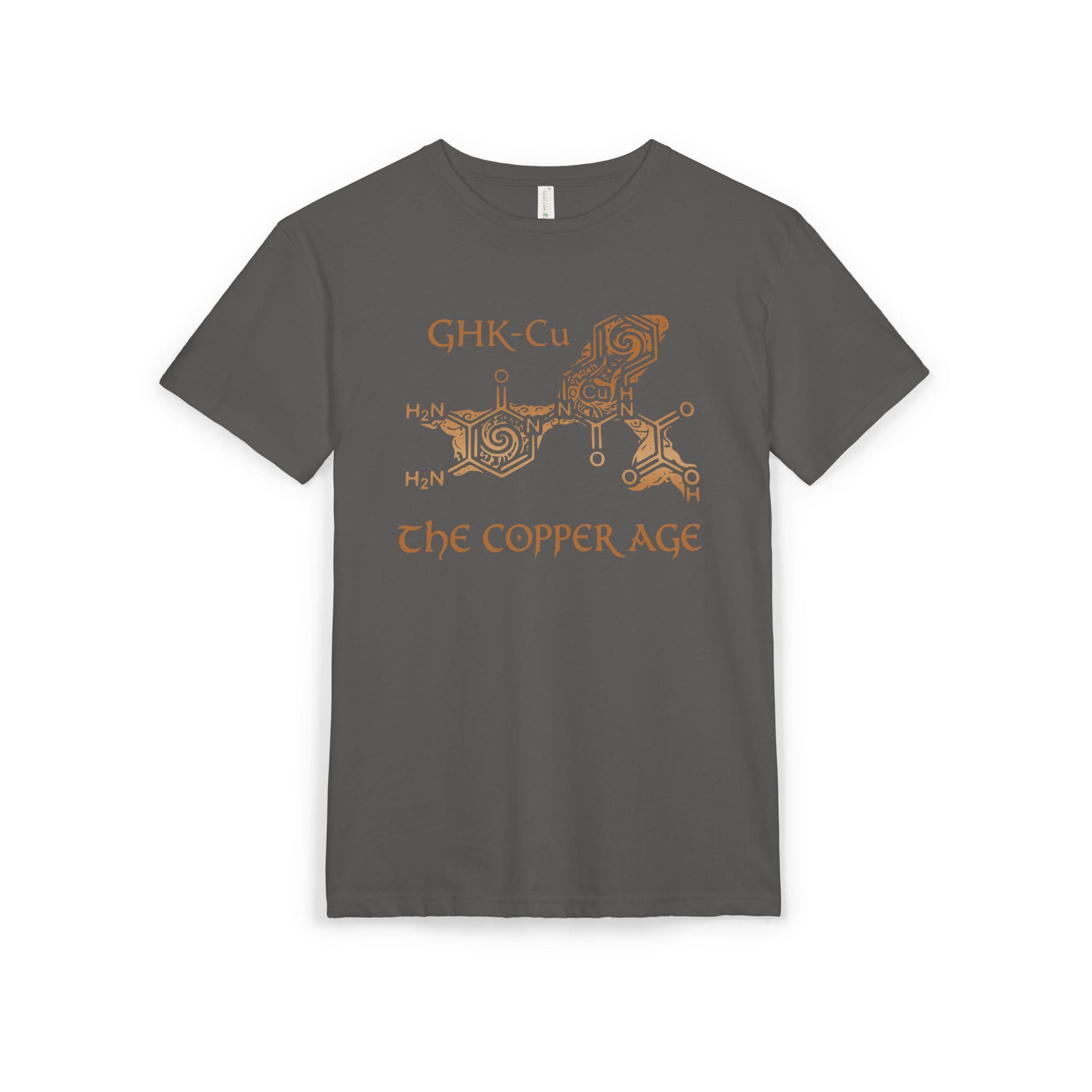 Ghk-cu Copper Peptide T-shirt the Copper Age Biohacking Science Biochemistry Graphic Tee Gym Longevity Peptide Art Next Level Sueded