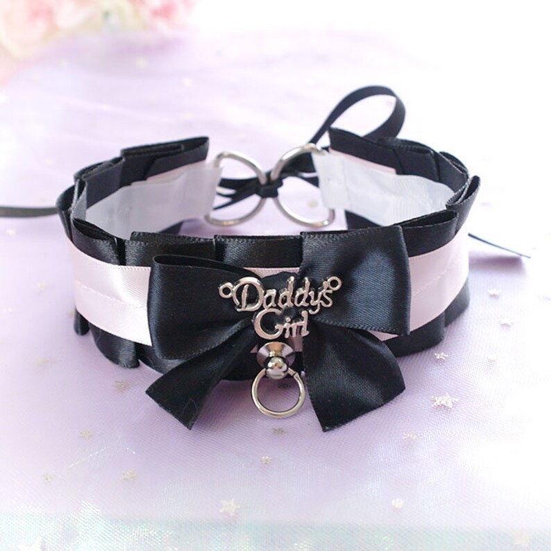 Choker Necklace Kitten Pet Play Collar Daddys Girl Pink Etsy
