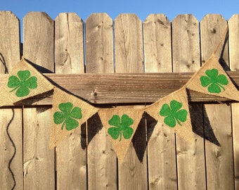 Shamrock Banner St. Patricks Day Decor St. Pattys Day Irish Decor Lucky Banner Fighting Irish