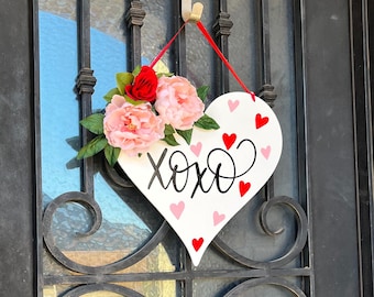 Valentines Decor Front Door Decor Valentines Sign XOXO Valentines Wreath Wall Decor Valentines Day Sign Valentines Day Decor