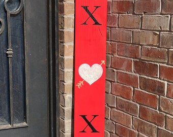 XOXO Valentines Porch Sign Love Sign Wood Valentines Day Sign Farmhouse Rustic Valentines Decorations Valentines Decor Farmhouse Decor