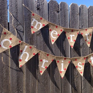 Merry Christmas Banner Christmas Burlap Banner Christmas Decor Holiday Decor Christmas Banner Holiday Banner Rustic Christmas