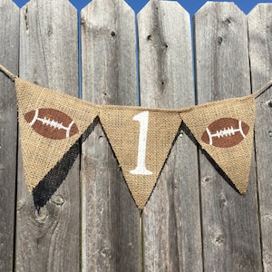 Football Highchair Banner Sports First Birthday