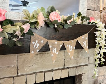 GENDER NEUTRAL BABY Shower Decorations Burlap Baby Shower Decorations Decorations for Baby Shower Baby Shower Banner Burlap Baby Shower
