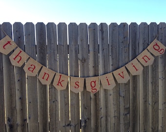 Thanksgiving Decor Thanksgiving Banner Happy Thanksgiving Banner Thanksgiving Burlap Garland