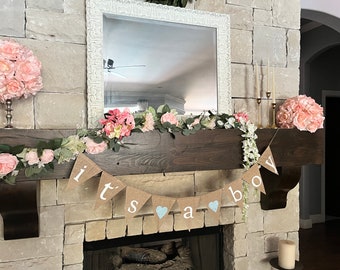 It's A Boy Banner Its A Boy Sign Boy Baby Shower Banner Pregnancy Announcement Banner Burlap Baby Shower Boy Baby Shower Decorations