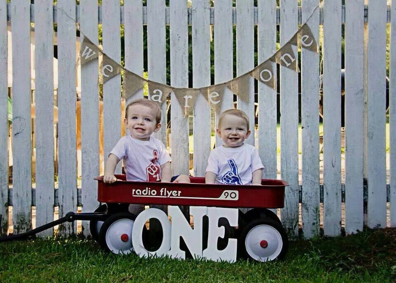 We Are One Twins First Birthday Decor Triplets Birthday image 3