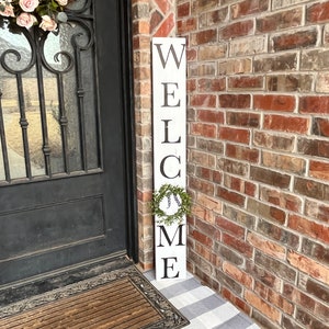 Welcome Sign For Front Porch Welcome Sign For Door Farmhouse Welcome Sign With Wreath Housewarming Gift Porch Decor Wooden Sign
