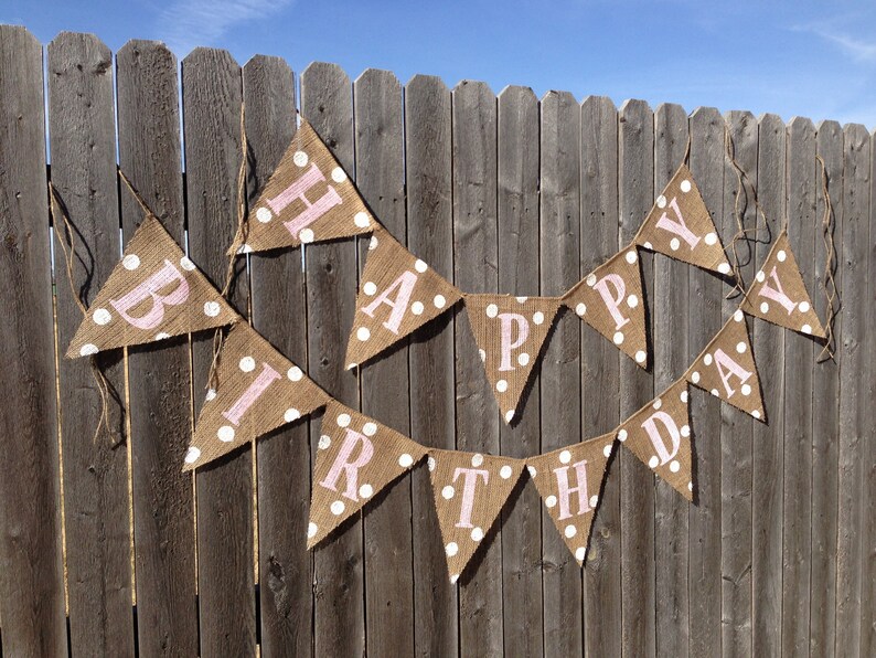 Girl Birthday Banner Polka Dot Birthday image 3