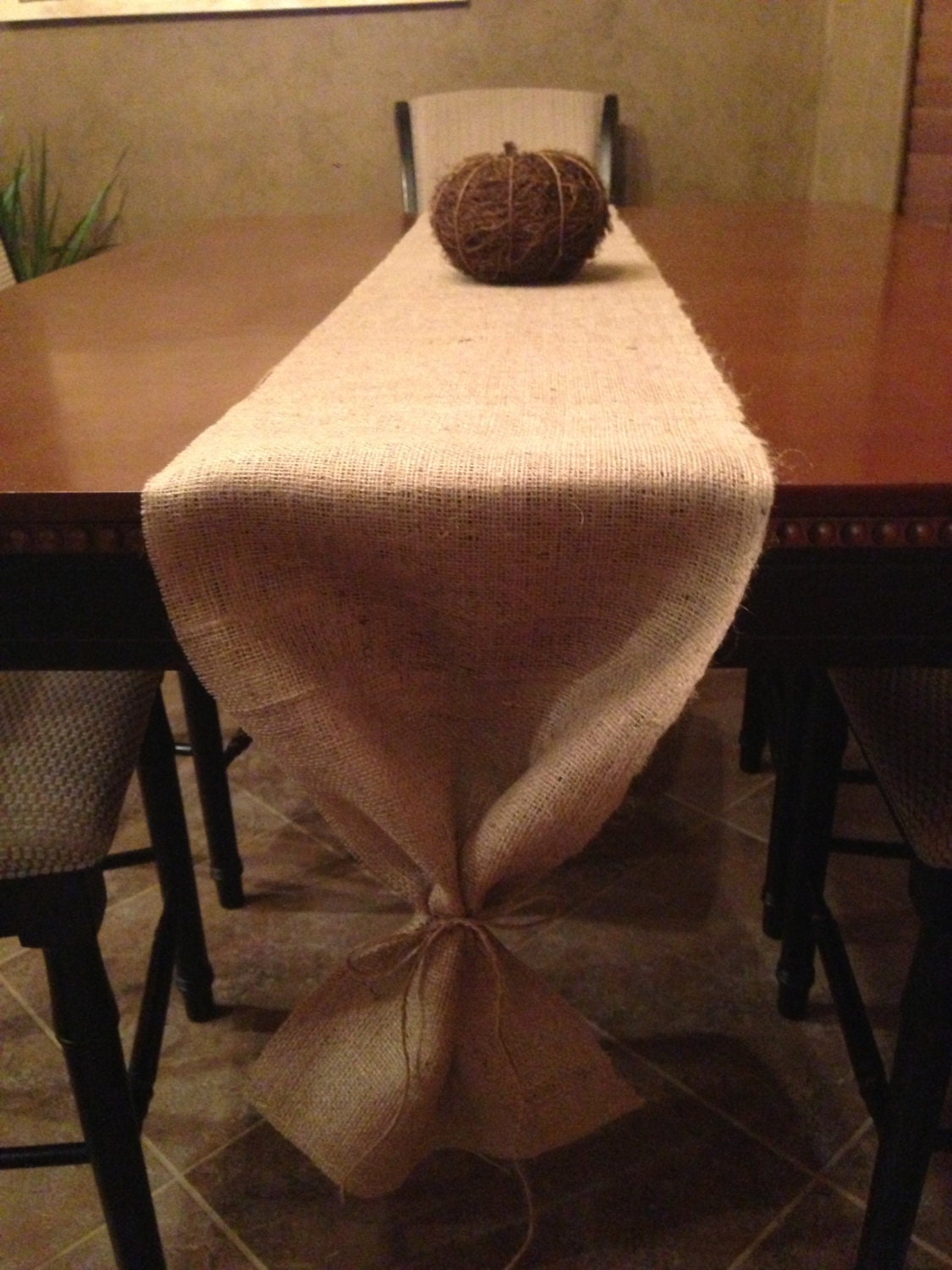 BURLAP TABLE RUNNER Entry Way Decor Table Runner Burlap Etsy