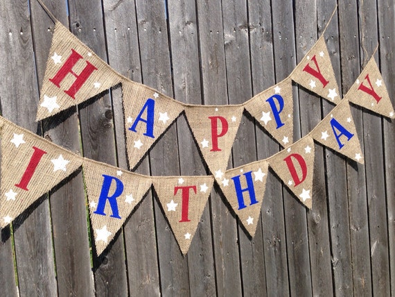 4th Of July Birthday Party Patriotic Birthday Banner Red White and Blue Birthday Party Decorations Red White and Two Patriotic Decor