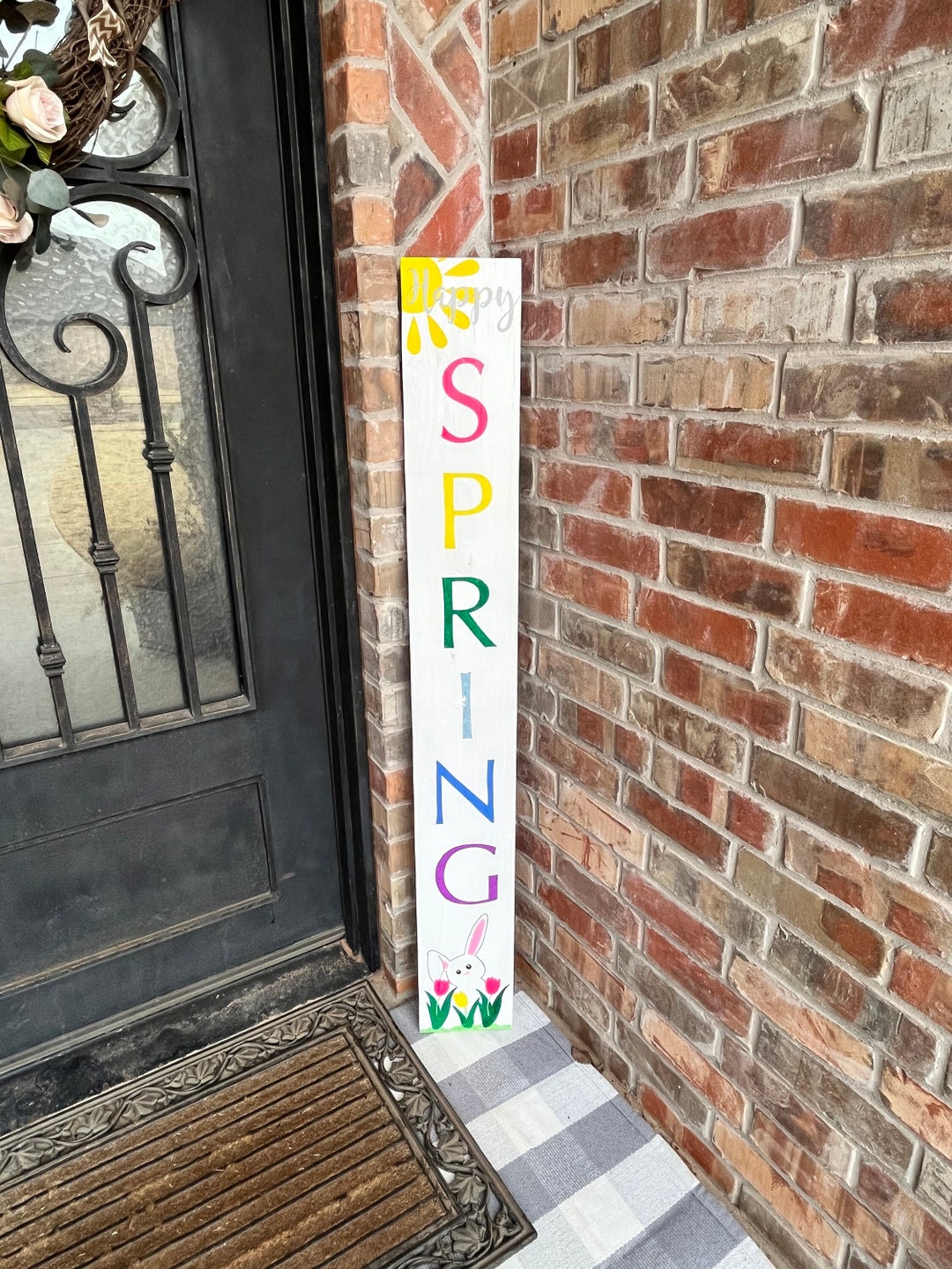 Spring Welcome Sign, Spring Decor, Front Porch Decor, Outdoor Decor ...