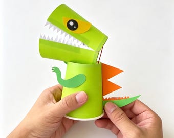 Printable Dinosaur Craft for Kids｜Preschool & Kindergarten Activity｜Montessori Fine Motor Worksheet｜Busy Book PDF Download