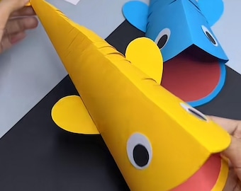 Moving Fish Craft for Kids 2-6,  Preschool Ocean Animal Craft Activity, Fine Motor Skills, Video Tutorial (Printable + Step-by-Step Video)