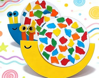 Printable Torn Paper Snail Craft for Preschoolers | Fine Motor Activity with Template, Printable Step-by-Step Guide & Video Tutorial