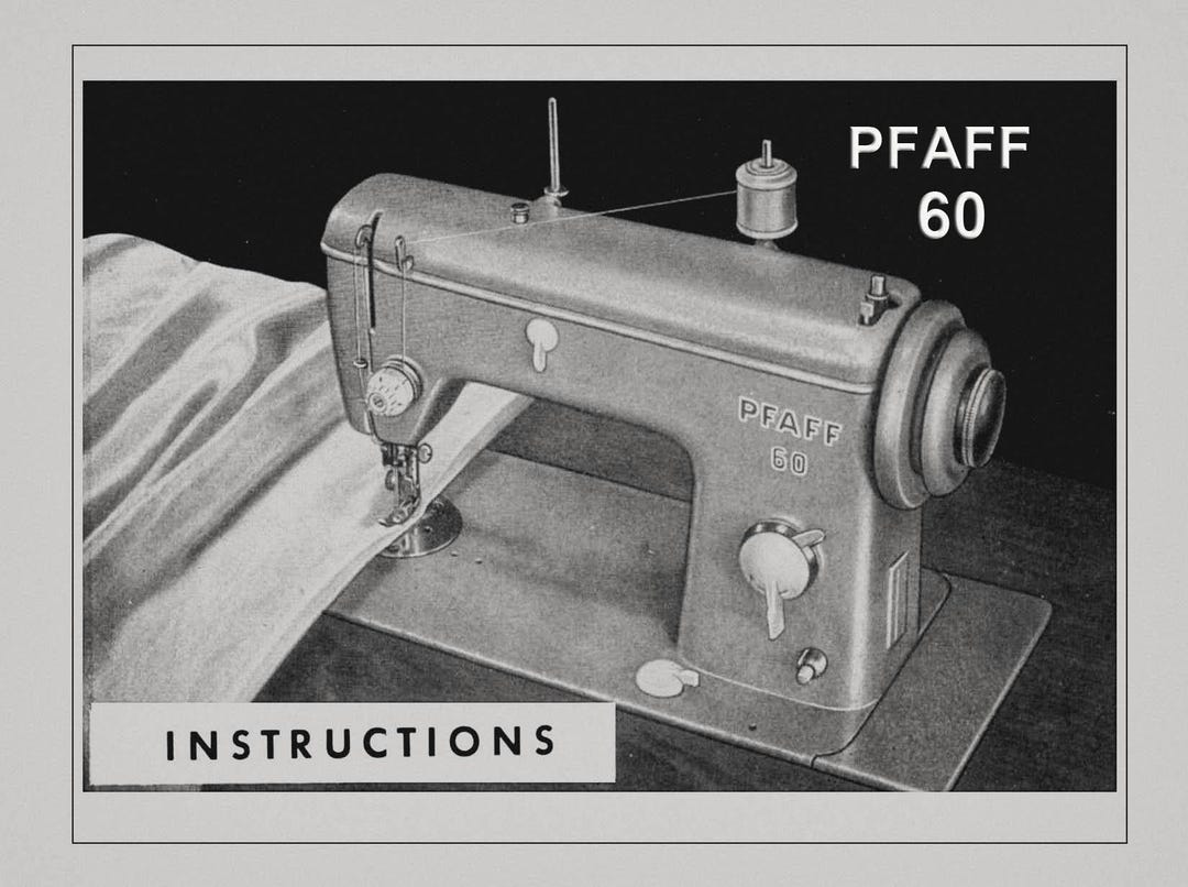 Pfaff 60 _instruction Manual _digital Download _PDF Format - Etsy