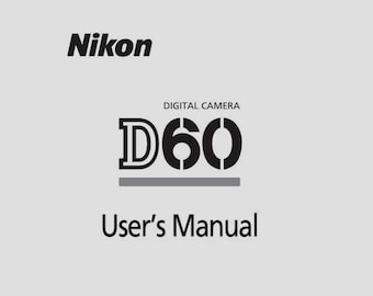 Manual de usuario de la cámara Nikon D60 (descarga digital, formato PDF)