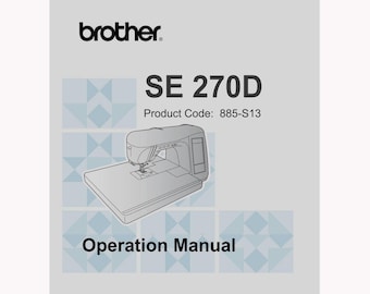 Brother SE 270D _Bruksanvisning _Digital nedladdning _PDf-format