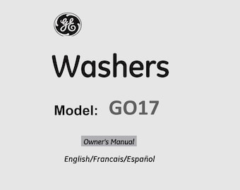 Manual de instrucciones de la lavadora GE G017 (descarga digital, formato PDF)