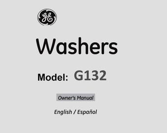 Lavadora GE G132 _Manual de instrucciones_Descarga digital_Formato PDF