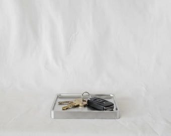 Minimalistisch dienblad, aluminium, onbewerkt
