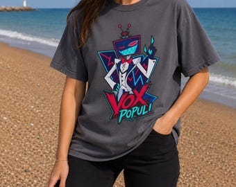 Vox Hazbin Hotel T-Shirt, Vox Populi Graphic, 100% Cotton Unisex Tee