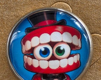 The Amazing Digital Circus Inspired Caine 20mm Stainless Steel Glass Cabochon Pin