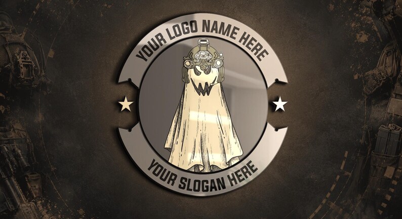 Vector de parche fantasma personalizado / Logotipo táctico de Halloween SVG PNG imagen 2