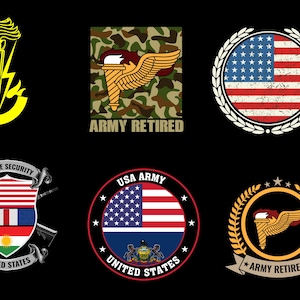 Paquete de logotipos militares estadounidenses / Emblemas del ejército, archivos SVG y PNG