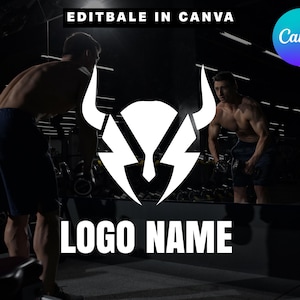Plantilla de logotipo para gimnasio / Cambia colores y fuentes en minutos