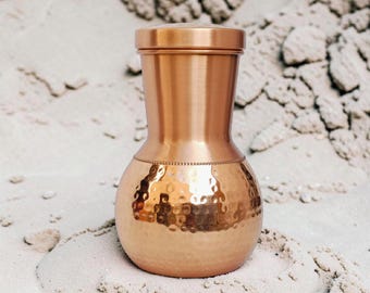 Copper Bedside Jar, Pure Copper Bedside Jar, Leak-Proof, Travel Bedside Jar, Yoga Bedside Jar, Copper Bedside Jar, Eco-friendly Gift