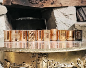 Bicchieri in rame puro al 100%, tazze in rame puro, bicchieri in rame martellato fatti a mano, tazze per l'acqua ayurvediche, tazze in rame, bicchieri per l'acqua, il miglior regalo