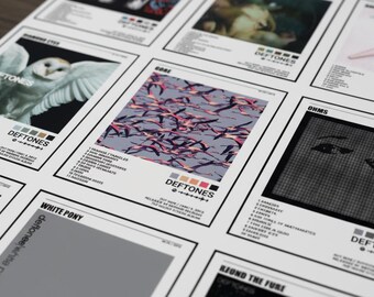 Deftones Full Discography Album Cover Poster Set for Gallery Wall