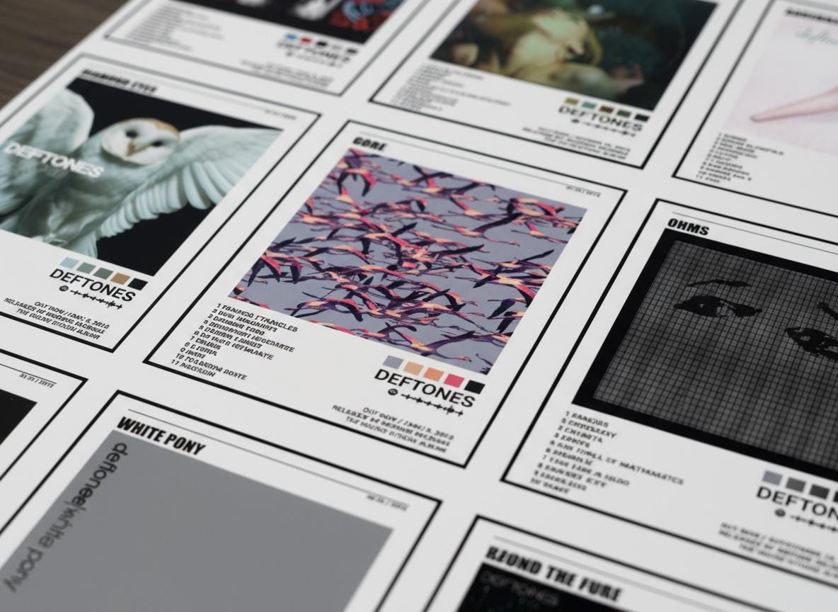 Deftones Full Discography Album Cover Poster Set for Gallery Wall