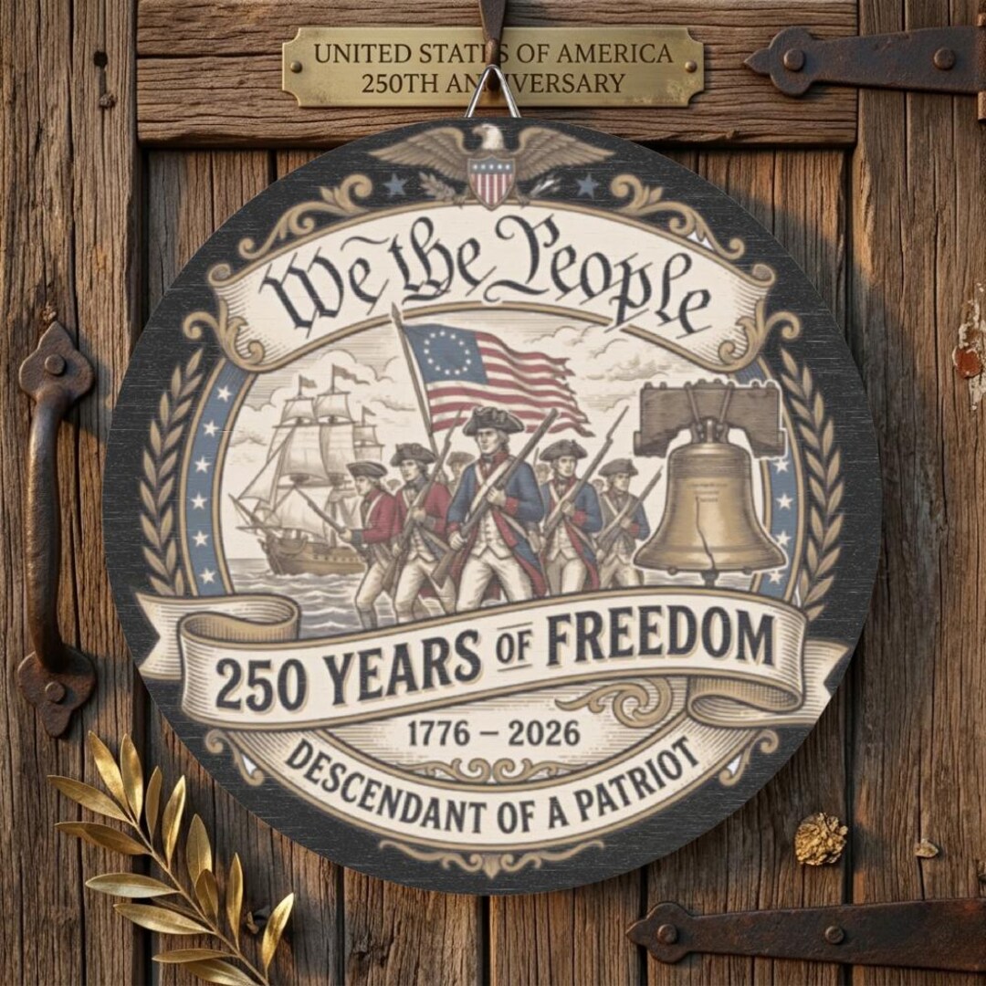 We the People Wooden Sign, 250 Years of Freedom Wall Decor, American ...