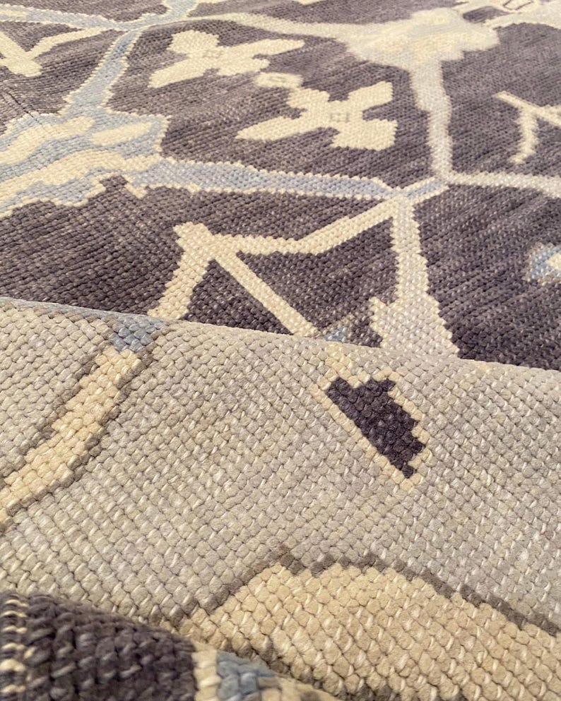 Grey Hand Knotted Moroccan Wool Area Rug Tribal Geometric Neutral ...
