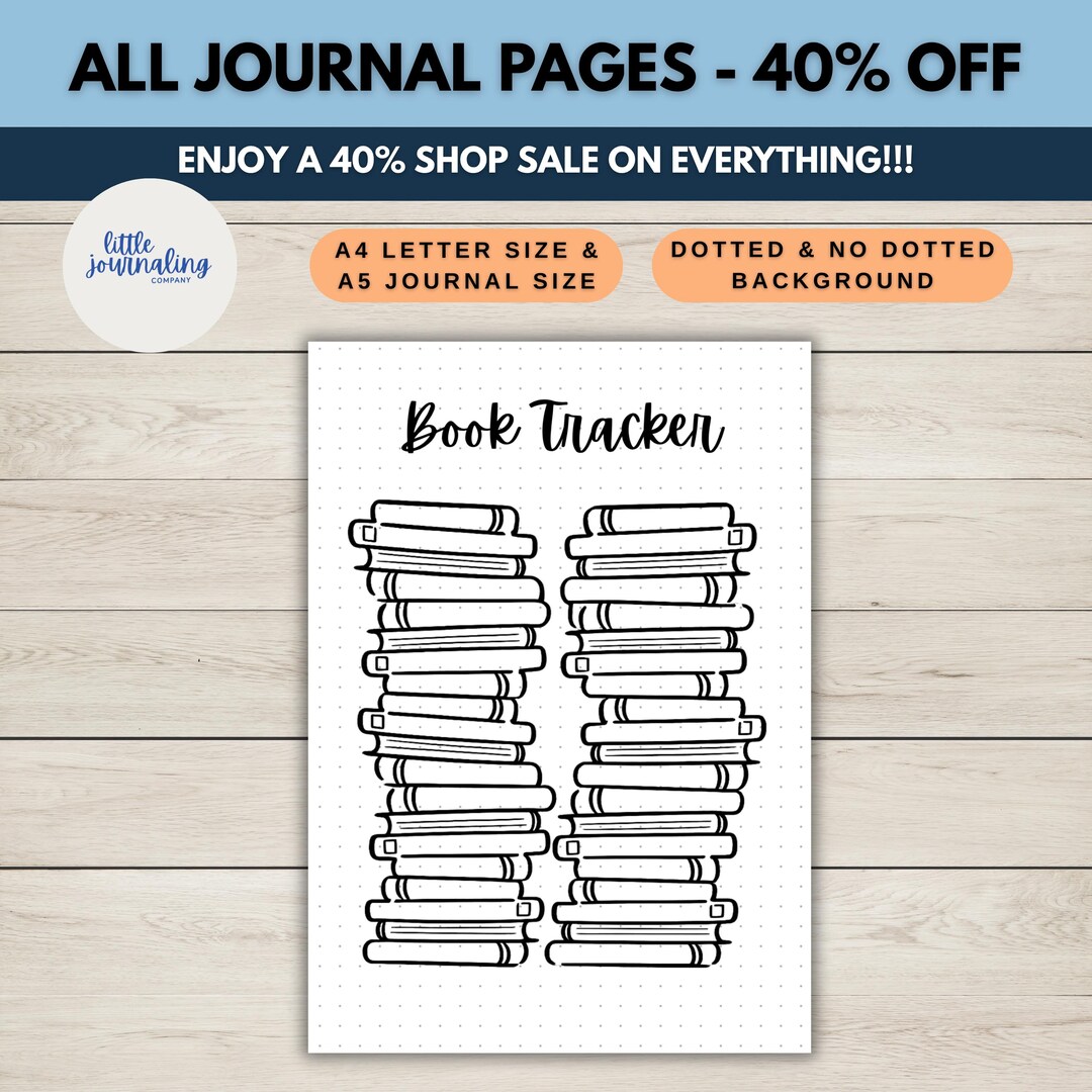 Book Tracker | Printable Journal Page | Printable Planner Page | Book ...