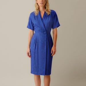 adrianna papell vintage blue dress Dresses Vestido boda noche | Color:BLUEBELL 970 tie waist