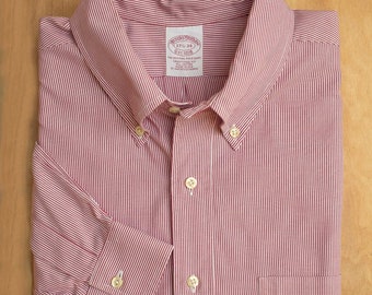 NWOT Brooks Brothers Blue University Stripe Oxford Cloth Button Down Traditional