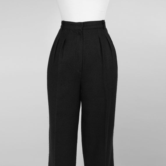 Vintage black textured pants - Gem