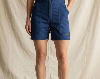 Vintage 90s Y2K LL Bean Women's Padded Cycling Shorts • Style 444 Large • Made in USA • Navy Blue Bike Shorts