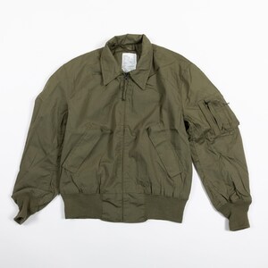Vintage 1990 US Military Lightweight Flyer's Jacket | Medium Regular Isratex Olive Drab Green Flight Bomber | Scovill Zip Gorpcore Utility