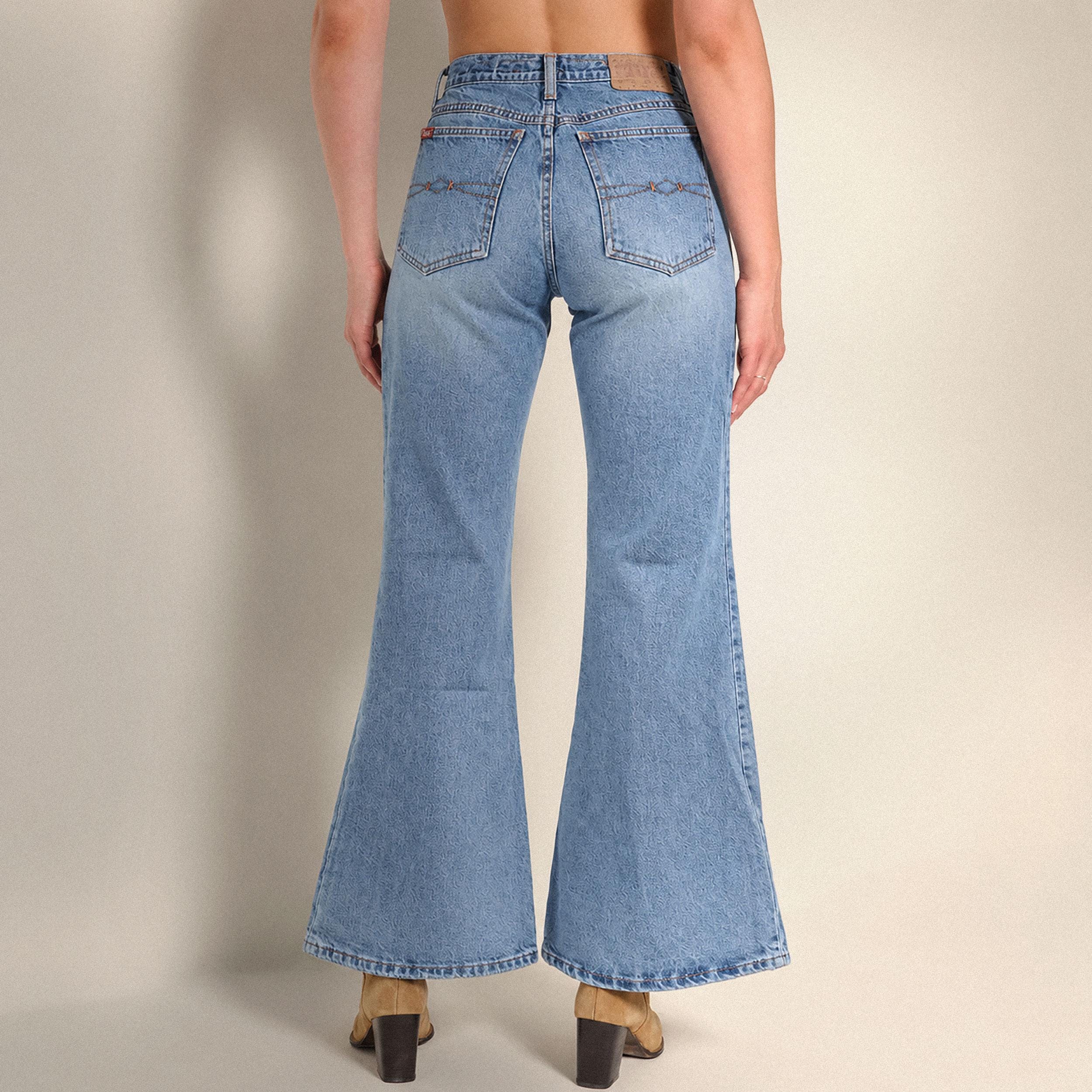 90s Flared Jeans - Etsy