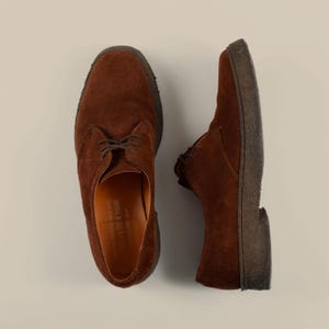 Mens Suede Dress Shoes 9.5 Dark Academia Quiet Luxury OldMoney Handmade Italian Premium Suede Lace Shoes main image 3